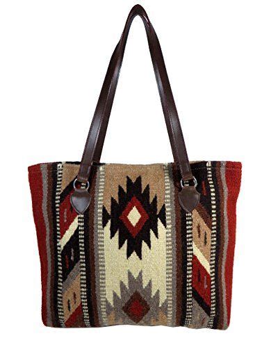 large tote bag beautiful southwest and native american designs on hand woven wool designer