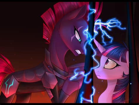 Tempest Shadow And Twilight Sparkle Drawn By Mp Printer