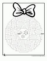 Maze Christmas Mazes Printable Wreath Kids Printables Activities Coloring Sheets Puzzle Classroom Wreaths Woojr Holiday Children School Activity Cute Games sketch template