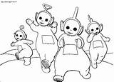 Teletubbies Coloring Pages Kids Print Po Easy Printable Color Getdrawings Getcolorings Justcolor sketch template