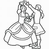 Coloring Dancing Pages Princess Prince Clipart Dance Book Cabin Log Drawing Clip Ballroom Tap Couple Dancers Kids Cartoon Line Cliparts sketch template
