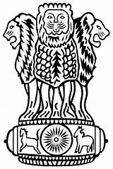 National Emblem Drawing Indian Colouring Coloring Pages Colour Sketch Drawings Painting Park Wallpapers Country Gif Wallpaper Template sketch template