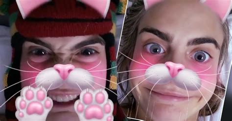watch cara delevingne pretend to be a cat on snapchat while she s sick