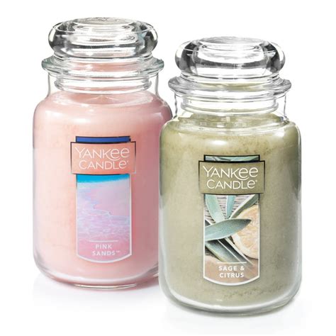 yankee candle oz large jar  pack gift set pink sands  sage citrus walmartcom