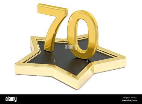 golden number   star podium award concept  rendering isolated  white background stock