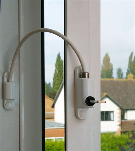 upvc cable window restrictor child safety lock   windows doors white fenster