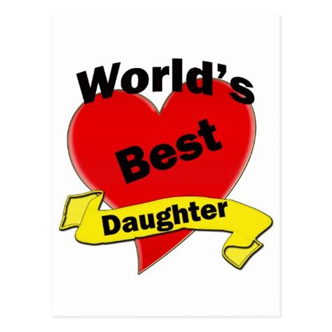 world s best daughter post card zazzle