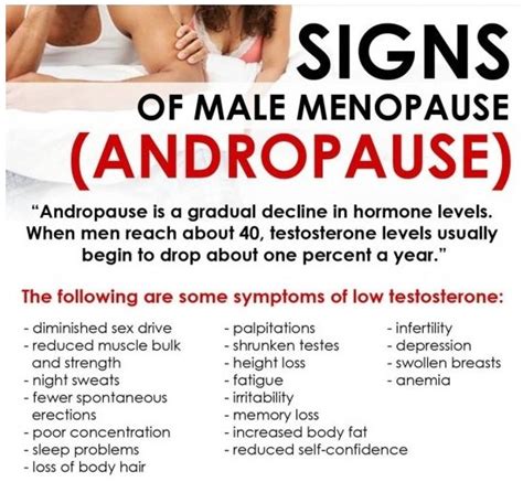 andropause decline of testoterone level in men