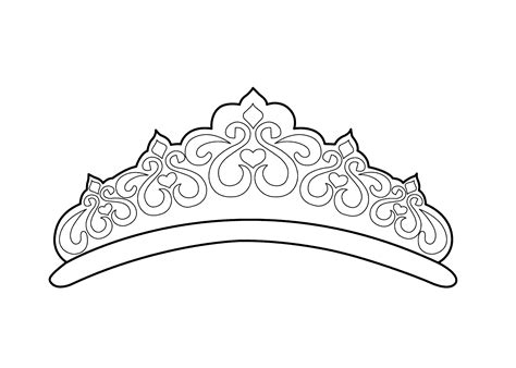 clip art  crown coloring pages proper intended  kids