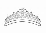 Crown Coloring Tiara Princess Drawing Pages Easy Kids Printable Template Simple King Girls Color Royal Prince Beautiful Clip Tiaras Paintingvalley sketch template