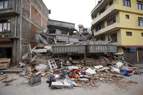 collapsed building after earthquake hits kathmandu nepal abc news
