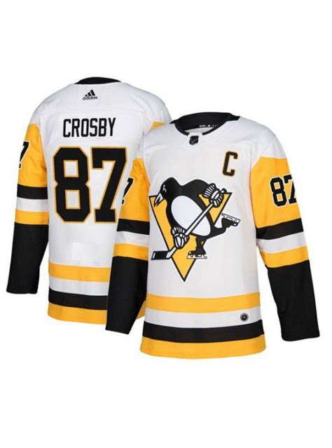 Men S Pittsburgh Penguins 87 Sidney Crosby White Jersey