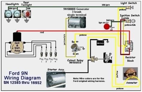 ford  tractor electrical wiring diagram system diagram kye wired