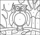 Owl Number Coloring Color Easy Printable Animals Pages Printables Worksheets Paint Owls Kids Flowers Print Night Access Getdrawings Getcolorings Coloritbynumbers sketch template