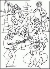 Coloring Musicians Bremen Town Pages Related Coloringhome Popular sketch template