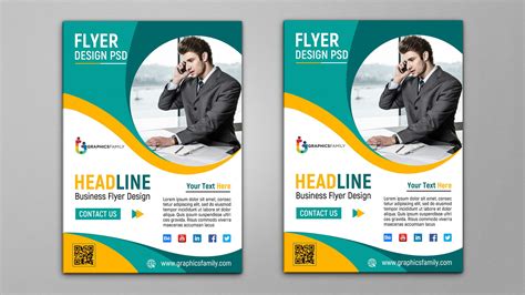 business flyer template design psd graphicsfamily