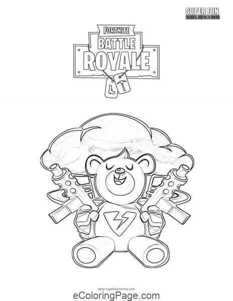 fortnite brite bomber bear printable coloring page coloring pages