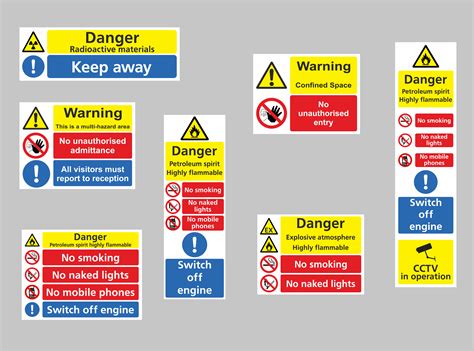 examples  multipurpose signage occupational health  safety