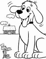 Coloring Dog Pages Clifford Red Big Printable Print Sled Emily Kids Cooking Color Colouring Courage Dirty Cowardly Fluffy Printables Drawing sketch template