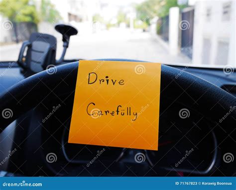 drive carefully stock image image  message announcement