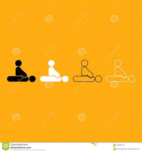 massage therapist it is white icon stock vector illustration of