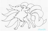 Ninetales Vulpix Lineart Tail Colouring sketch template