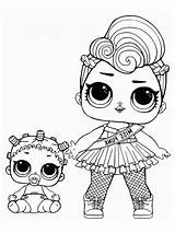 Lol Coloring Pages Surprise Halloween Dolls Choose Board Goals Hair sketch template
