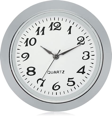 shoppewatch mini clock insert mm  quartz movement miniature clock fit  white face