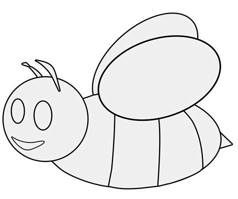 bee outline clipart clipground