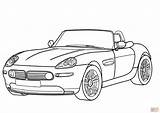 Bmw Coloring Cabriolet Z8 Pages Drawing Printable sketch template