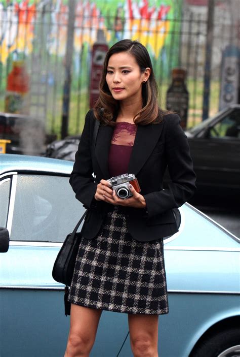 jamie chung on the set of gotham in new york city 6 28 2016