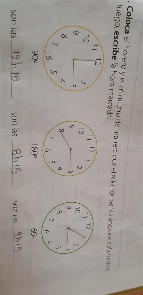 el horario y el minutero de un reloj miden respectivamente 0 7 y 1 2 cm
