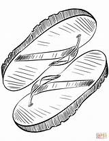Flop Flops Kleidung Schuhe Ausmalbilder sketch template