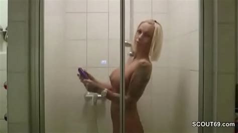 German Hot Milf Caught In Shower And Seduce To Fuck