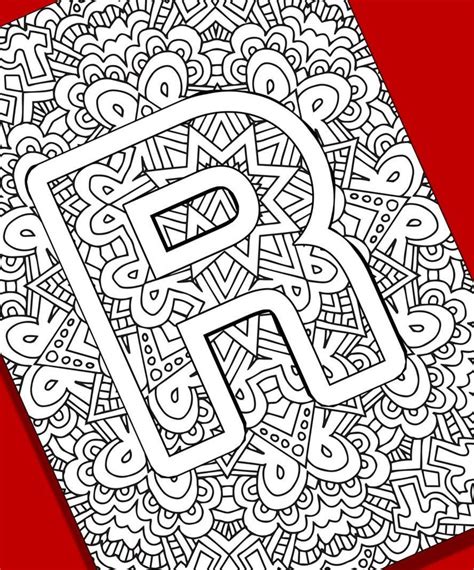 printable art alphabet adult coloring pages instant  etsy