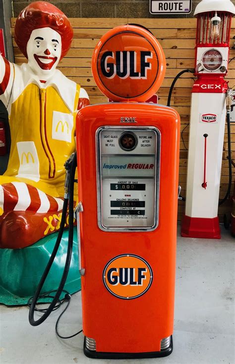 vintage american gas pump erie gulf stefvintagestore