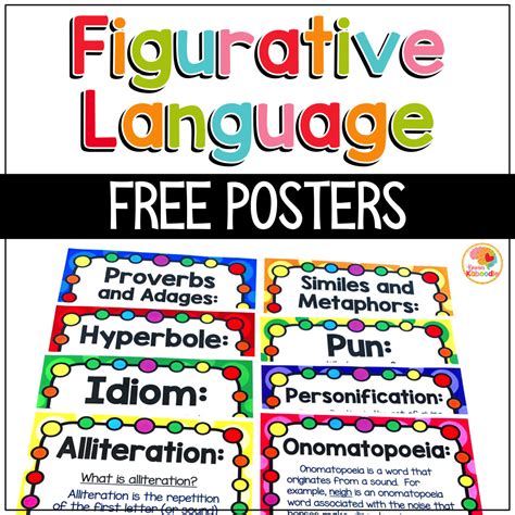 figurative language posters kirstens kaboodle