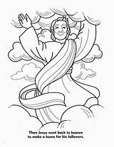 Ascension Resurrection Goes Preschool Alive 101coloring Divyajanani Revelations sketch template