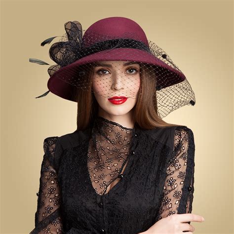 2015 high quality winter fedora pure wool hats women vintage hat with