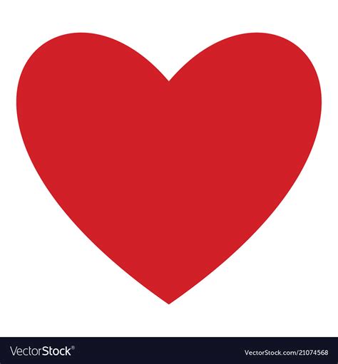 red heart icon isolated  background modern simp vector image