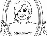 Coloring Demi Lovato Pop Popstar Pages Stars Coloringcrew sketch template