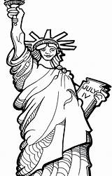 Coloring Statue Liberty Pages Patriotic Drawing Kids Oscar Torch Getdrawings Getcolorings Print sketch template