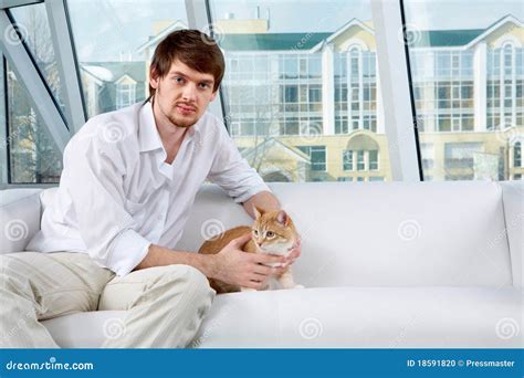 man   pet stock photo image   interior