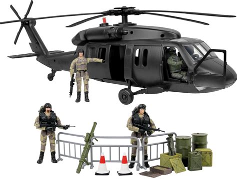 buy click  play toy helicopter army helicopter toy black hawk attack combat  piece play