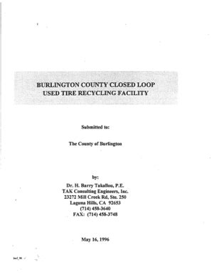fillable  asphaltrubber burlington county closed loop  tire recycling facility