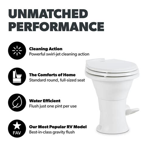 dometic  series high profile gravity discharge toilets white camping world
