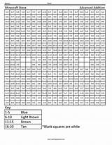 Pages Worksheets Multiplication Minecraft Worksheet Mystery Grids sketch template
