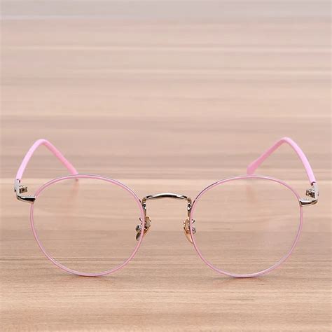 buy retro round metal glasses frame vintage eyeglasses