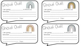 student shout  cards  heart  elementary tpt
