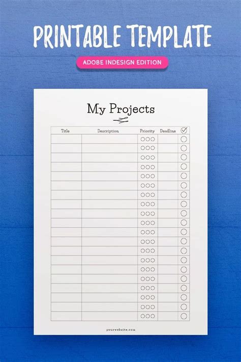 project planners project planner indesign templates planner printables